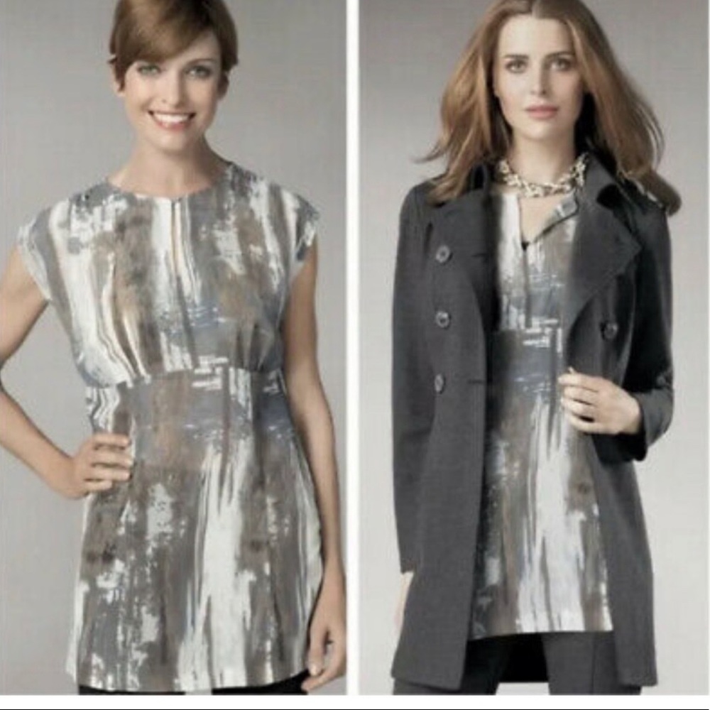 Cabi gray floral print, medium